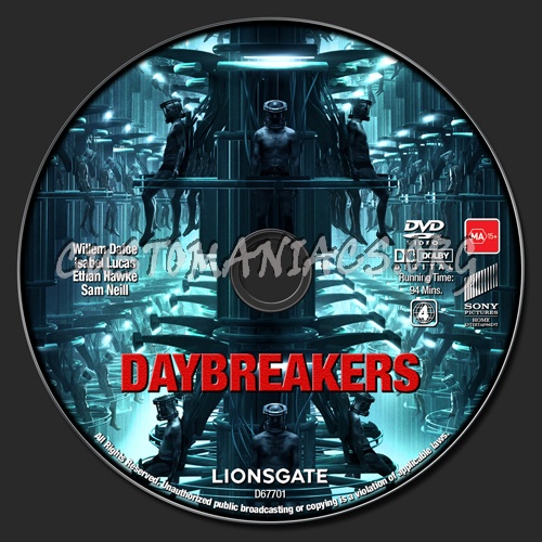 Daybreakers dvd label