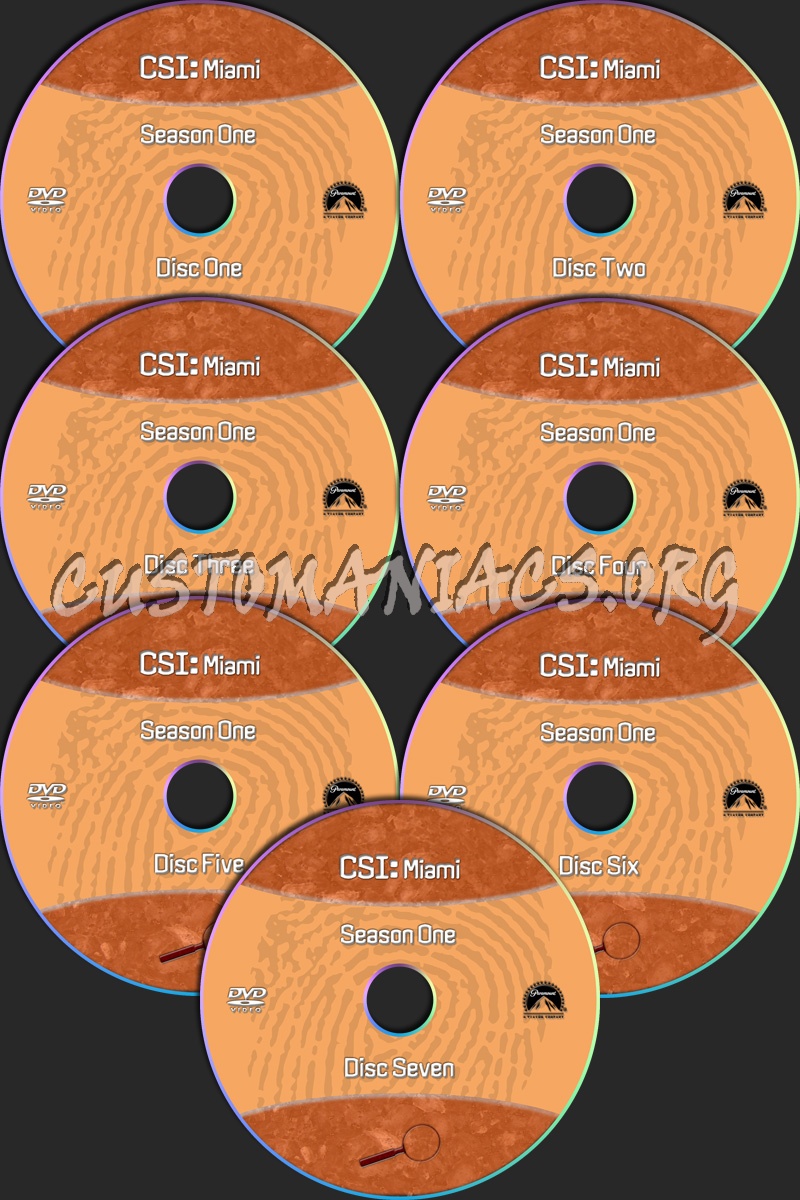 CSI Miami dvd label