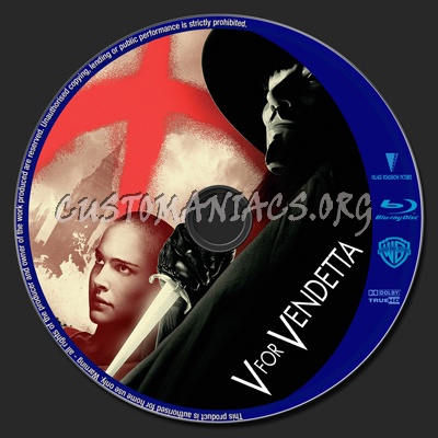 V For Vendetta blu-ray label