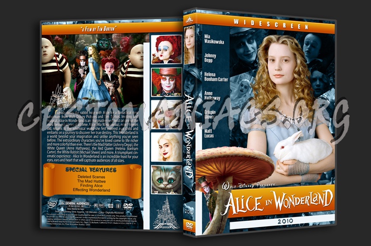 Alice in Wonderland - 2010 dvd cover