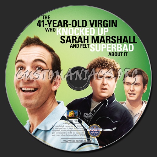 The 41 Year-Old Virgin Who Knocked Up Sarah Marshall and Felt Superbad About It dvd label