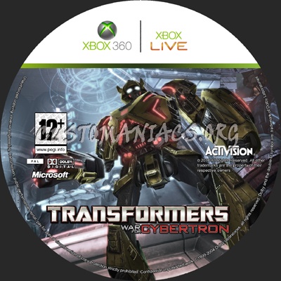 Transformers War For Cybertron dvd label