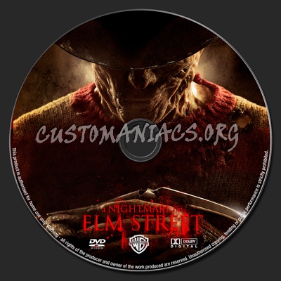 Nightmare on Elm Street (2010) dvd label