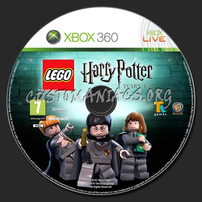 LEGO Harry Potter Years 1-4 dvd label