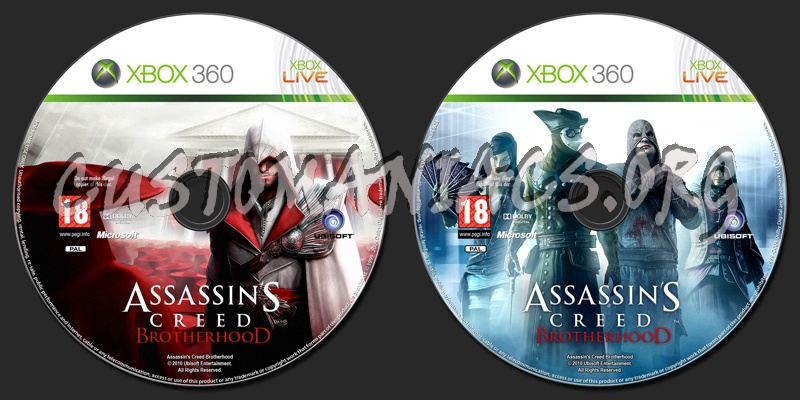 Assassin's Creed Brotherhood dvd label