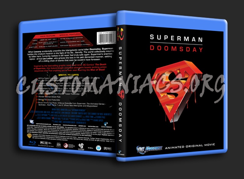 Superman Doomsday blu-ray cover