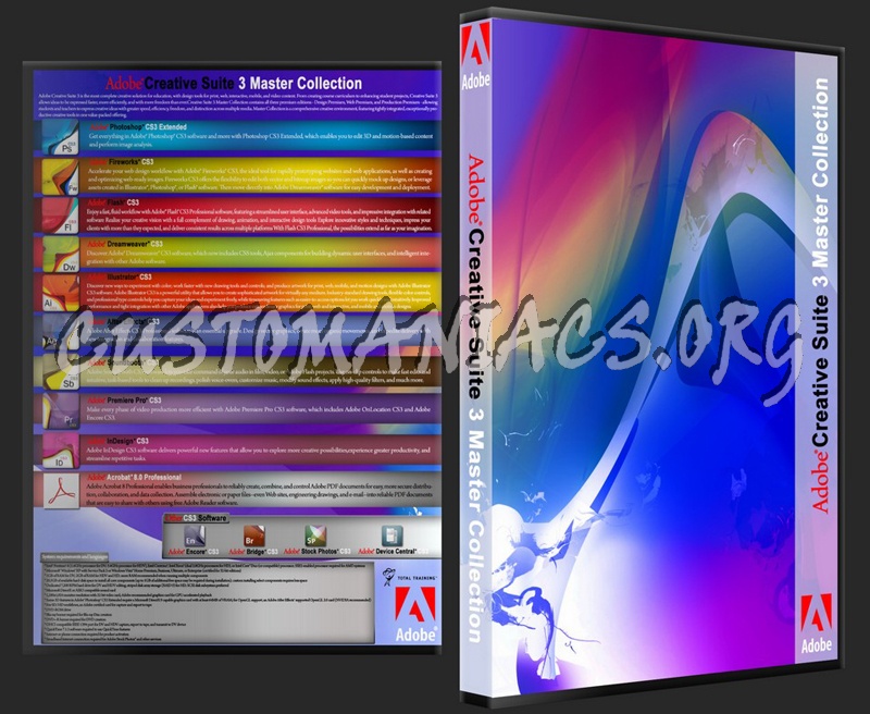 Adobe Creative Suite 3 Master Collection dvd cover