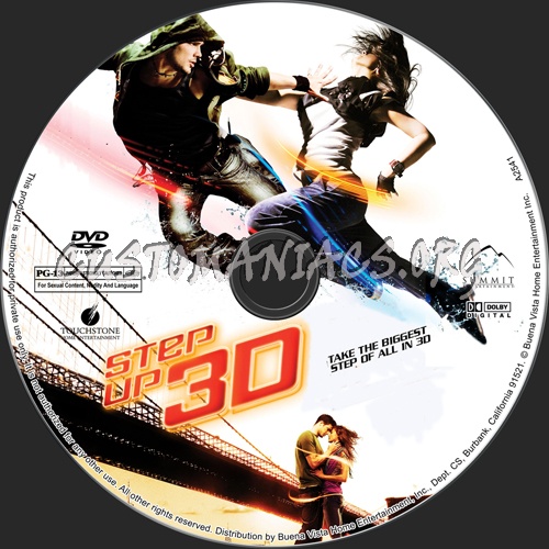 Step Up 3-D dvd label