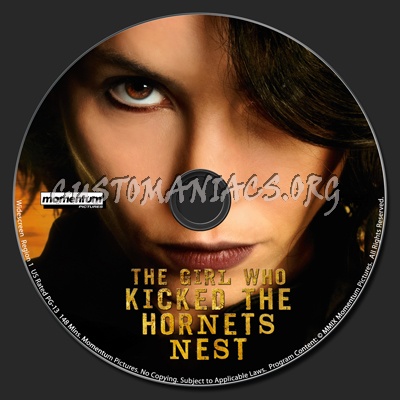 The Girl Who Kicked The Hornets' Nest dvd label