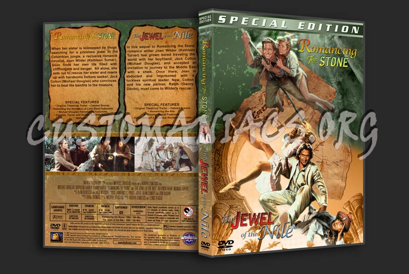 Romancing the Stone / The Jewel of the Nile dvd cover