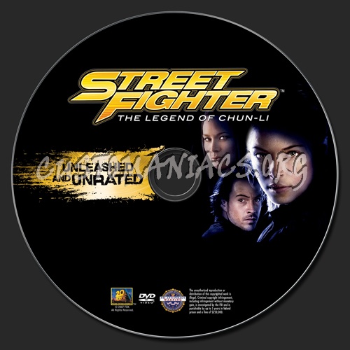 Street Fighter The Legend of Chun-Li dvd label