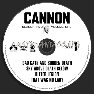 Cannon Season 2 Volume 1 dvd label