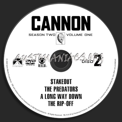 Cannon Season 2 Volume 1 dvd label