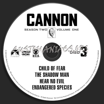 Cannon Season 2 Volume 1 dvd label