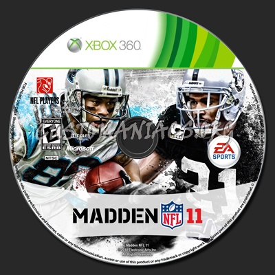 Madden NFL 11 dvd label