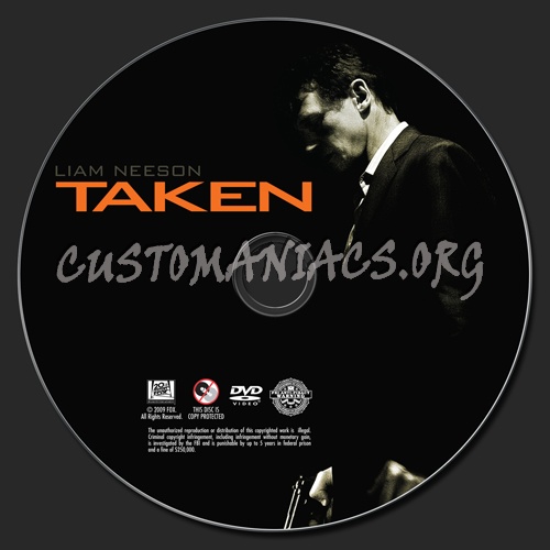 Taken dvd label