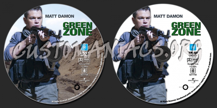 Green Zone dvd label