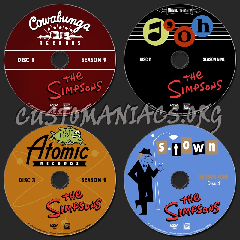 The Simpsons - Season 9 dvd label