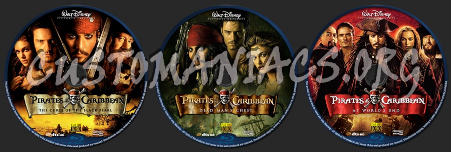 Pirates Of The Caribbean Collection blu-ray label