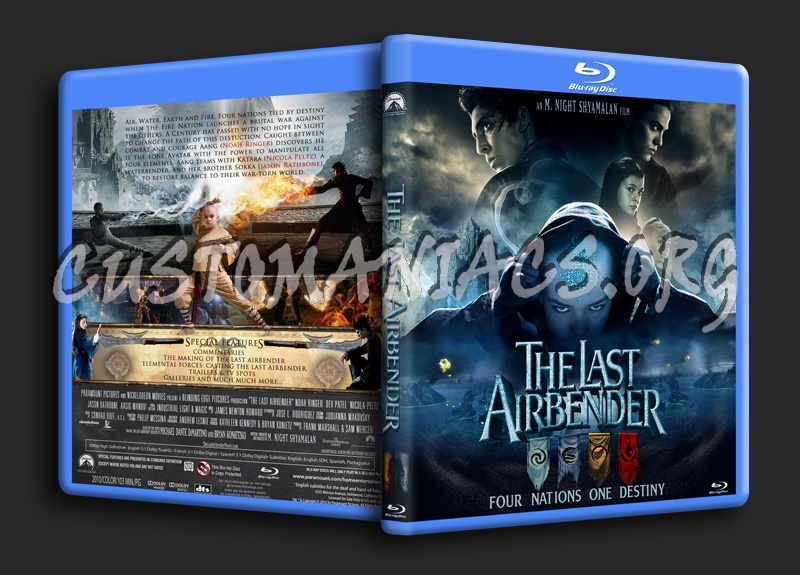 The Last Airbender blu-ray cover