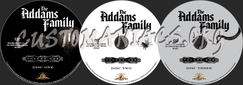 The Addams Family Volume 1 dvd label