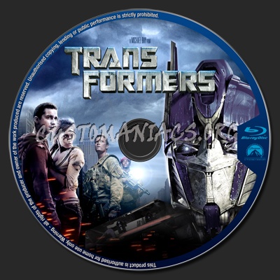 Transformers blu-ray label