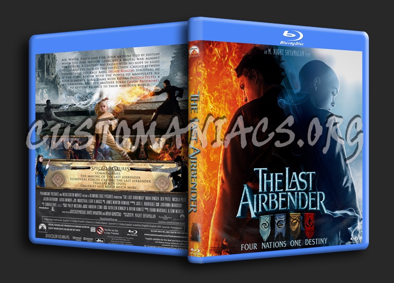 The Last Airbender blu-ray cover