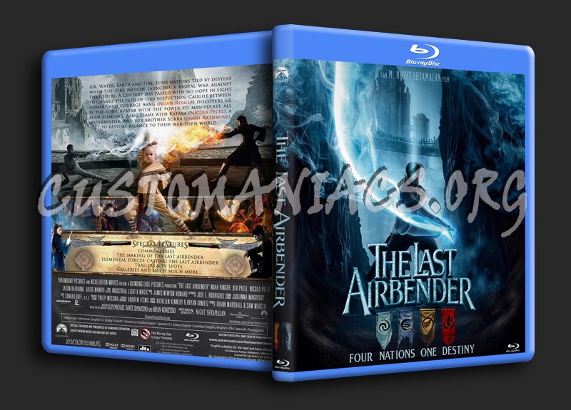 The Last Airbender blu-ray cover