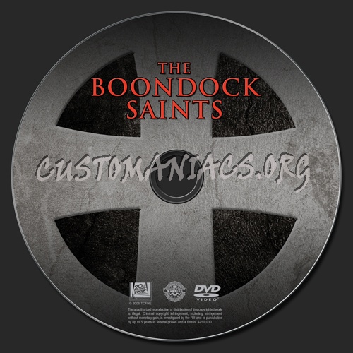 The Boondock Saints dvd label