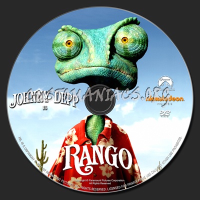 Rango dvd label