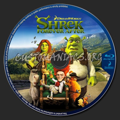 Shrek Forever After blu-ray label