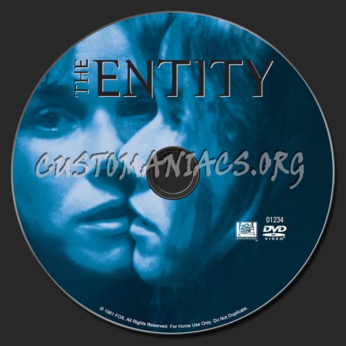 The Entity dvd label