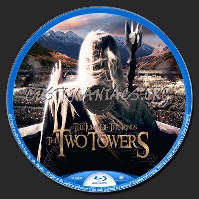 The Lord Of The Rings The Two Towers blu-ray label