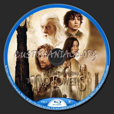 The Lord Of The Rings The Two Towers blu-ray label