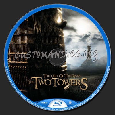 The Lord Of The Rings The Two Towers blu-ray label