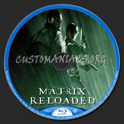 The Matrix Reloaded blu-ray label