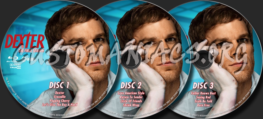 Dexter Season 1 blu-ray label