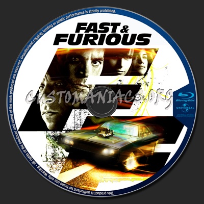 Fast & Furious blu-ray label