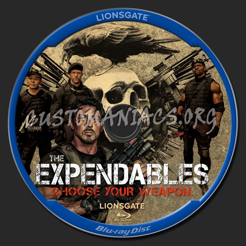 The Expendables blu-ray label