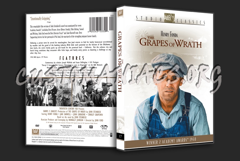 The Grapes of Wrath dvd cover