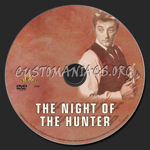 The Night of the Hunter dvd label