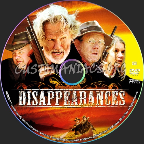 Disappearances dvd label