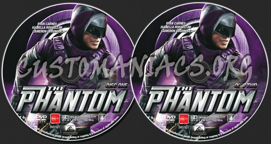 The Phantom dvd label