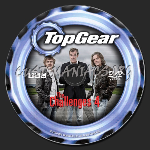 Top Gear The Challenges 4 dvd label