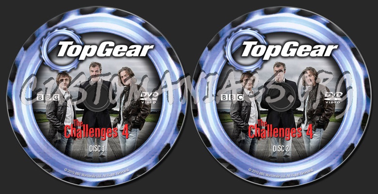 Top Gear The Challenges 4 dvd label