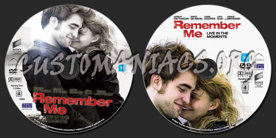 Remember Me dvd label