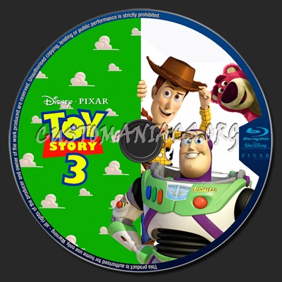 Toy Story 3 blu-ray label