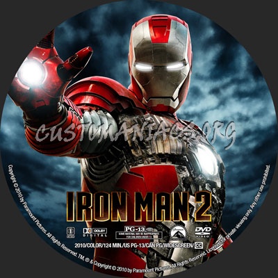 Iron Man 2 dvd label