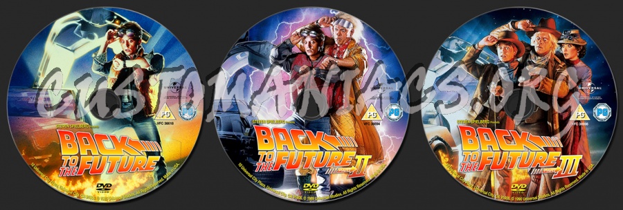 Back To The Future 1-3 dvd label