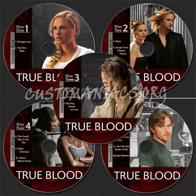 True Blood season 1 dvd label